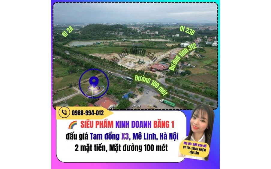 Cần bán lô đất đấu giá  Tam đồng - Mê Linh- Hà Nội, cam kết bán đúng giá chủ thu